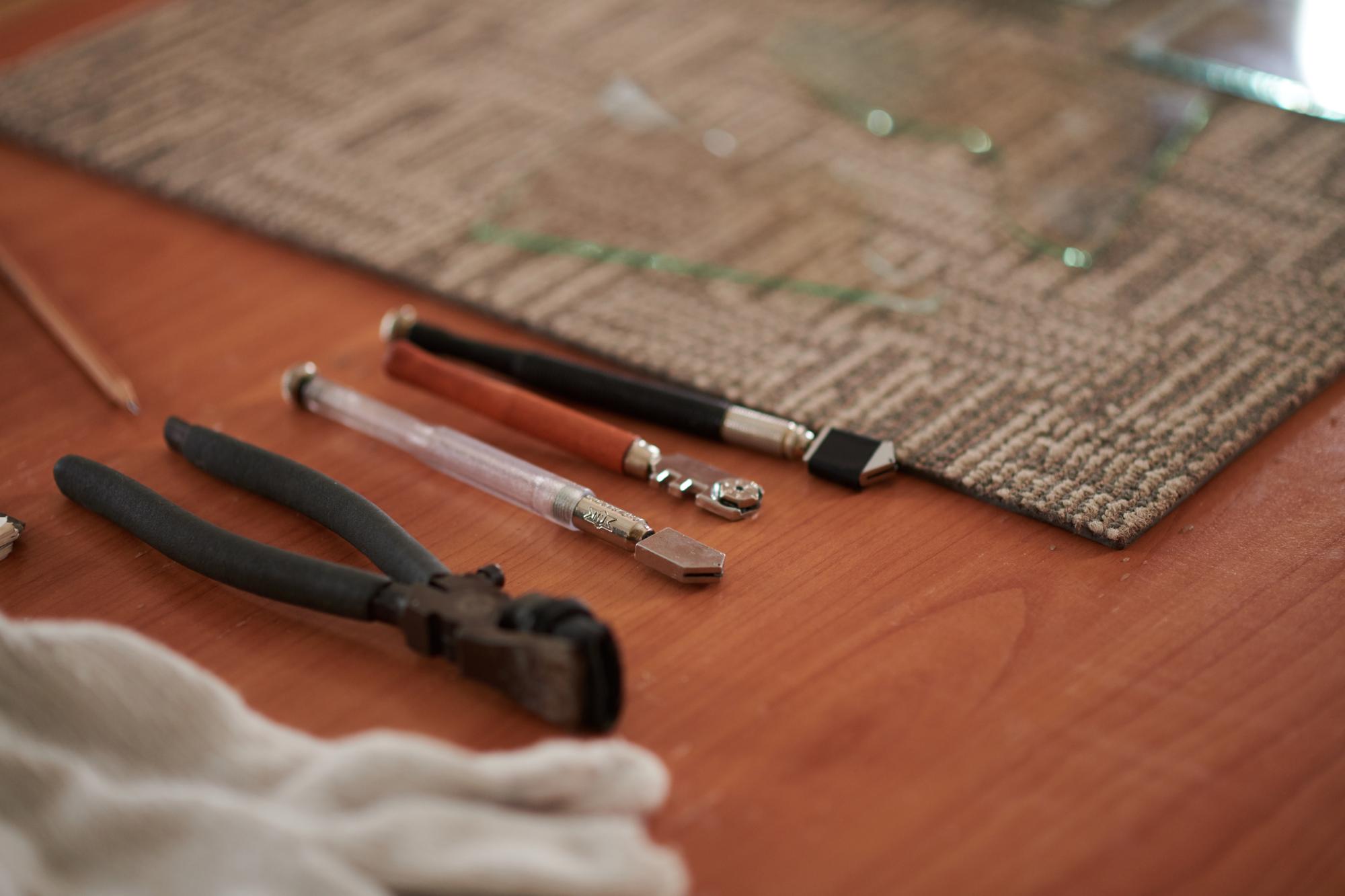 Restoration tools and embroidered textile